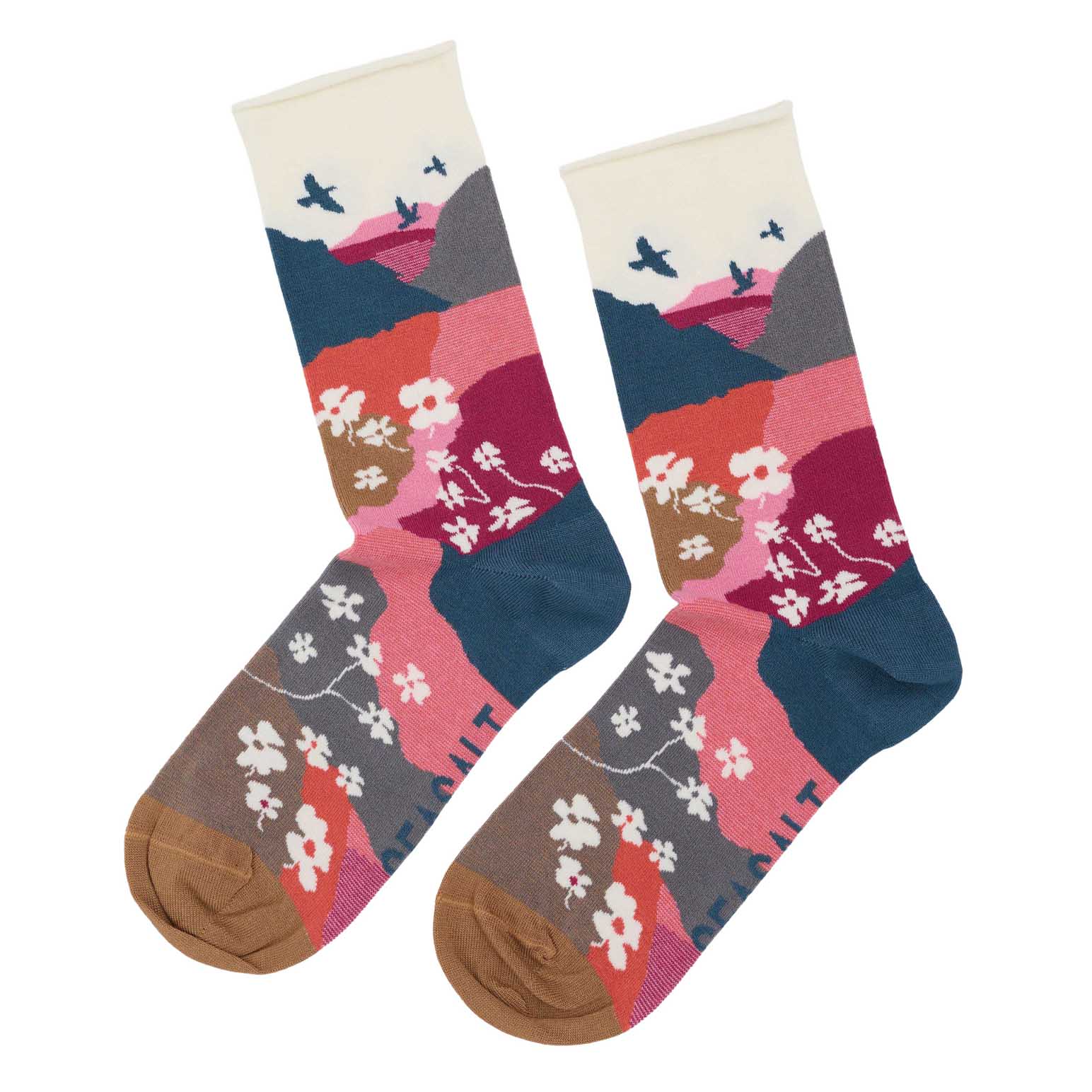 Seasalt Cornwall Bamboo Arty Socks - Morning Spring Wicker